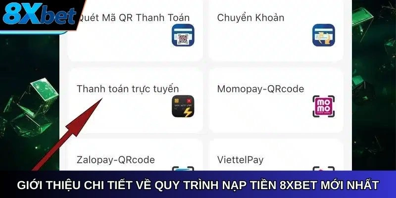 Giới thiệu chi tiết về quy trình nạp tiền 8Xbet mới nhất
